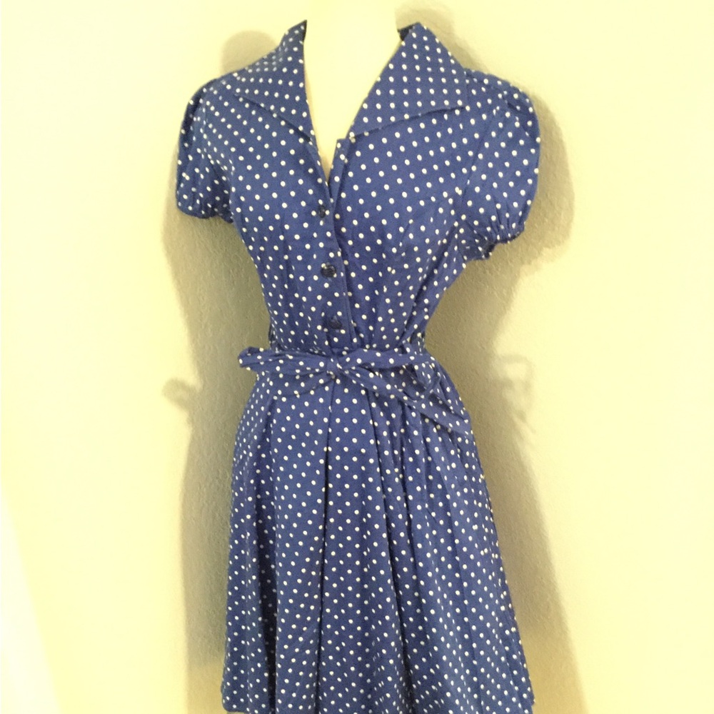 Polka Dot Blue Dress